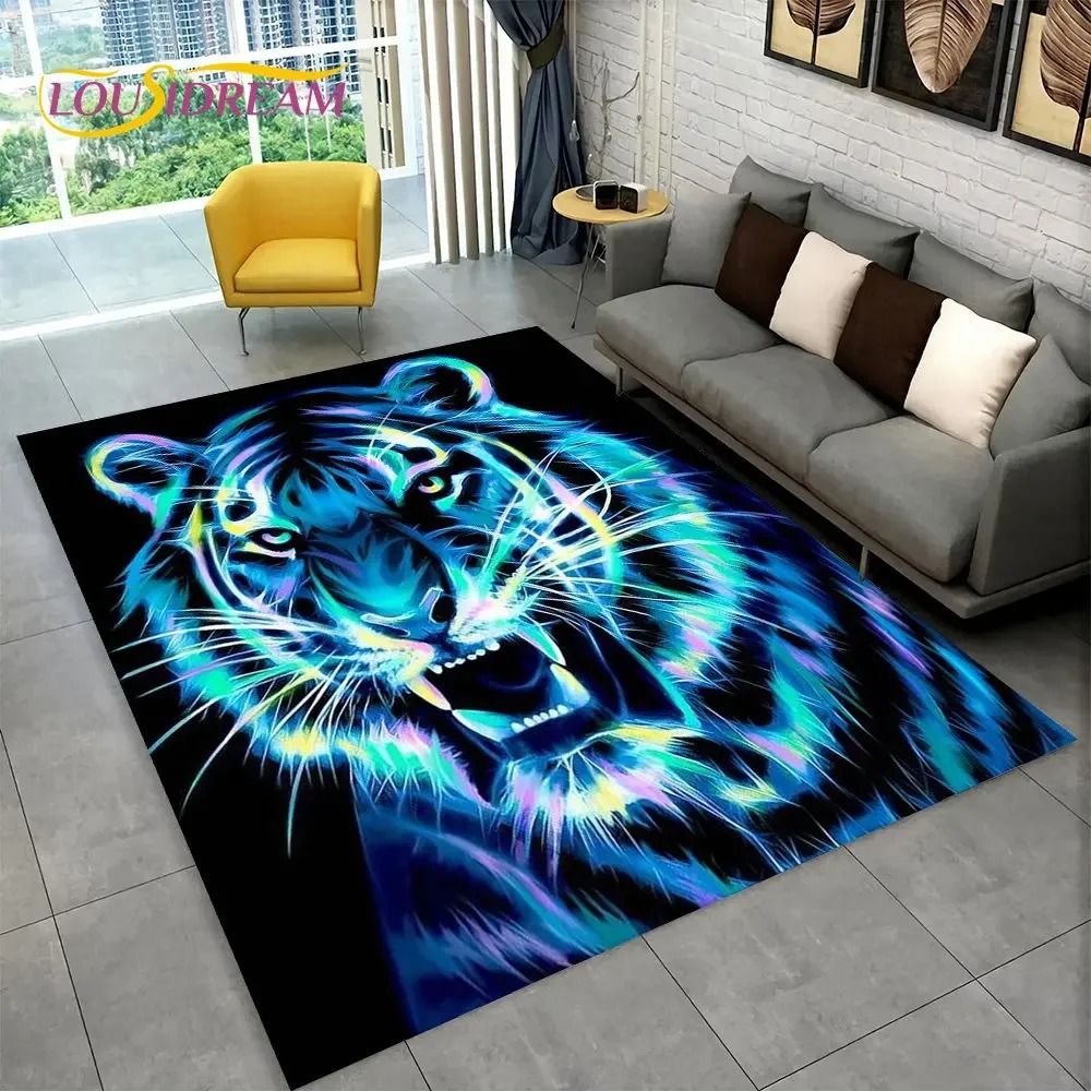 3D Animal Print Area Rug Non Slip Carpet For Living Room Bedroom Decor 26 80x120cm 32x48in