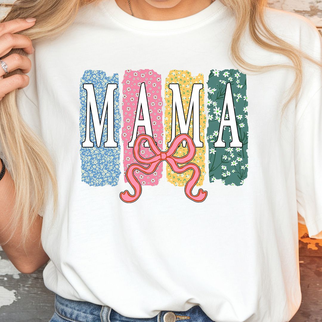 MAMA Floral Shirt Soft & Cozy Mother's Day Gift l black t Shirt