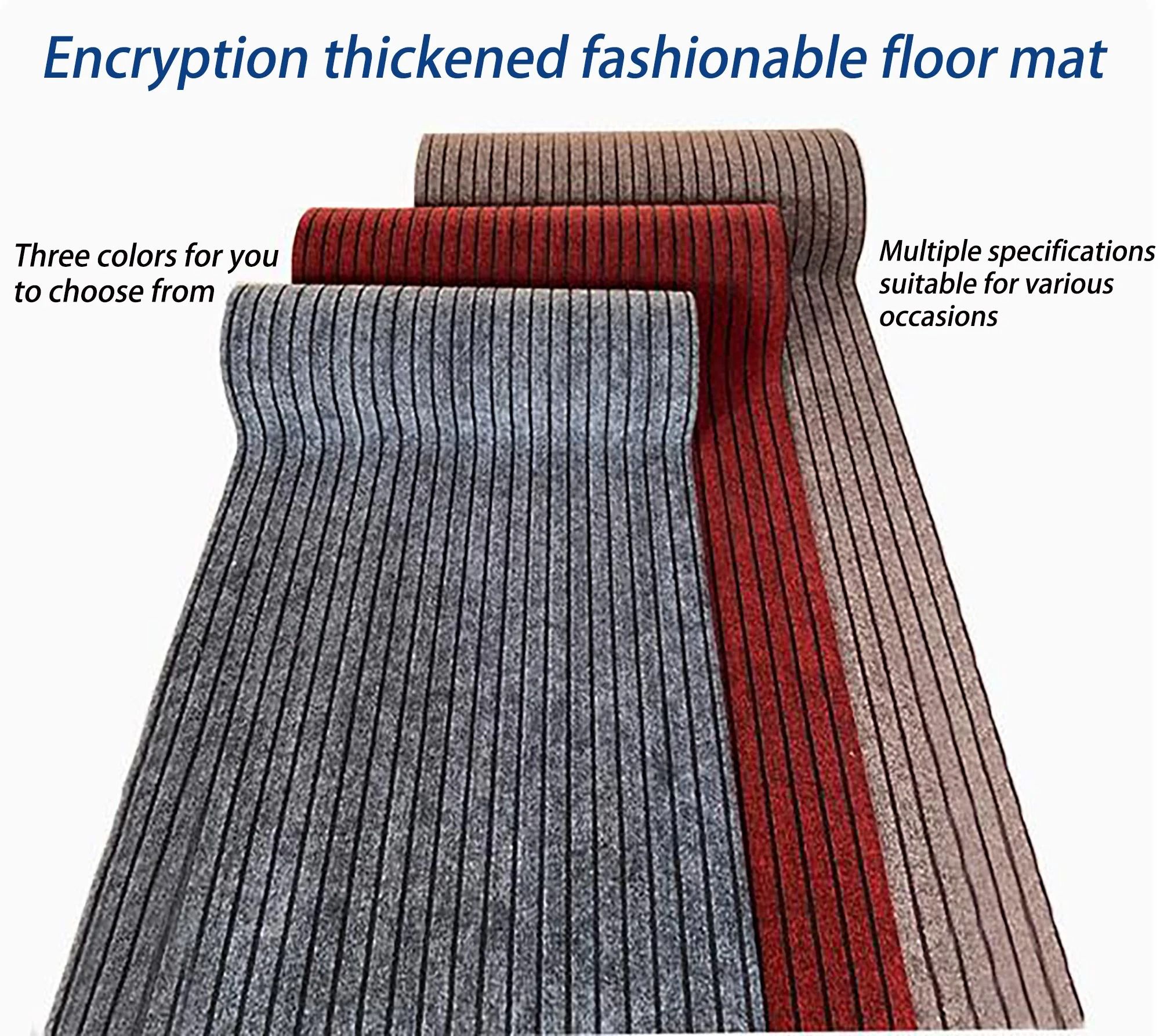 Waterproof Non Slip Bathroom And Kitchen Floor Mat Absorbent Small Area Rug black Red 50x160 Cm
