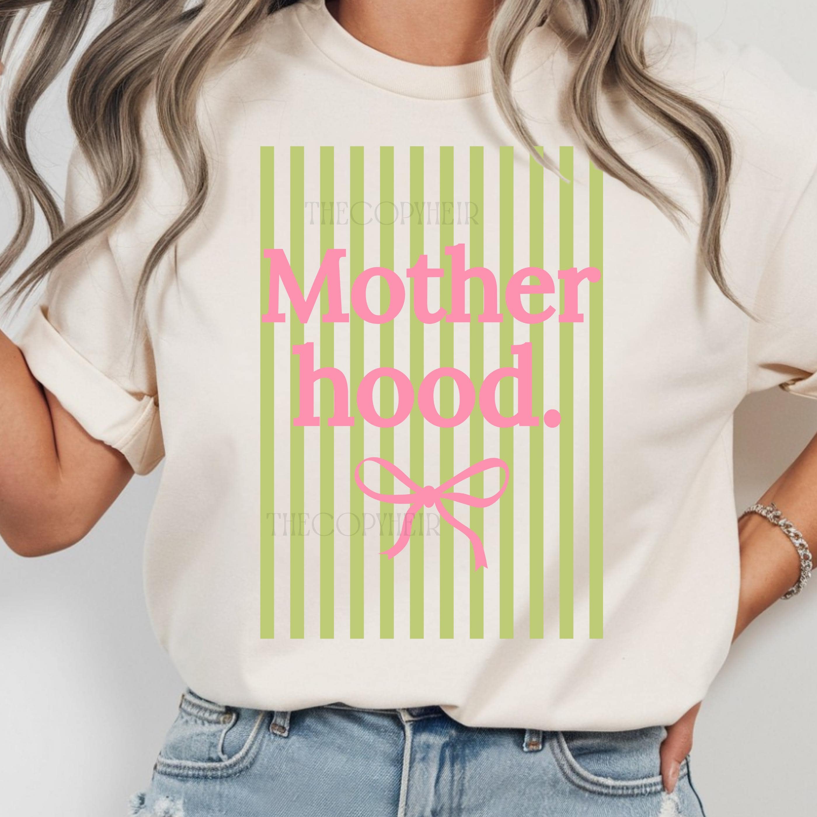 Coquette Motherhood T shirt Trendy Preppy Mama Design pink 3xl sweatshirt