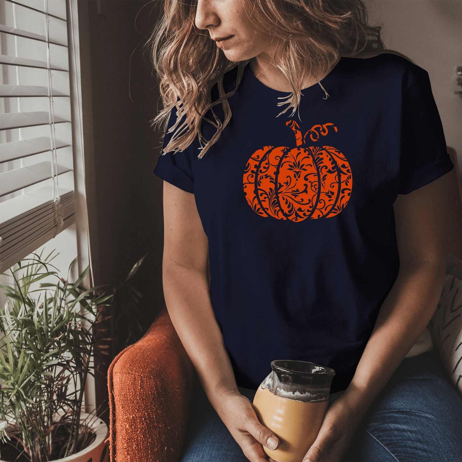 Floral Pumpkin Halloween Shirt Vintage Fall Aesthetic Graphic Tee Cute Autumn Gift For Women red 3xl sweatshirt