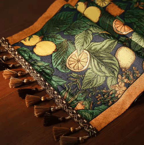 Farmhouse Lemon Table Runner Farmhouse Floral Kitchen & Dining Table Decor 4 35x260cm