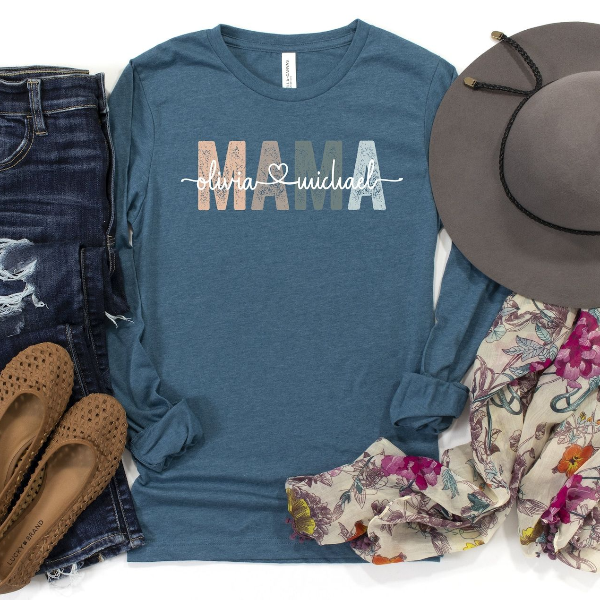 Mama Shirt Leopard Print Graphic Tee Trendy Mom Outfit Cute Everyday Gift blue 3xl t Shirt