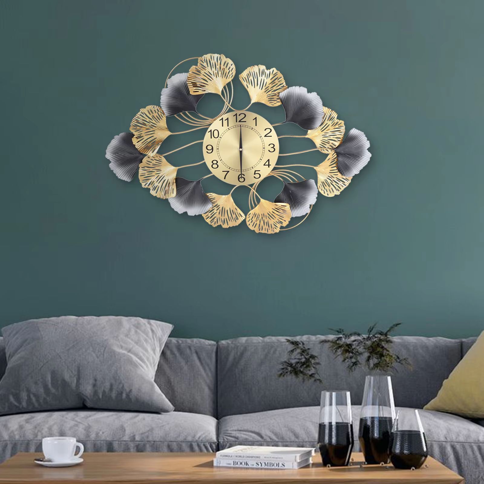 Modern Gold Large Wall Clock Decorative Wall Art For Living Room Modern Gold Large Wall Clock Decorative Wall Art For Living Room