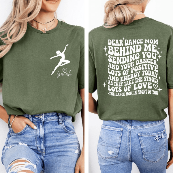 Personalized Dance Mom Shirt Custom Name Inspirational Quote Mom Tee light Orange 2xl t Shirt