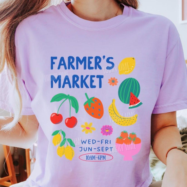 Farmers Market Cropped Shirt, Womens Boxy Tee, Crop Top, Flower Market Tshirt, Fruit Shirt, Tomato Shirt, Summer Apparel khaki xl sweatshirt