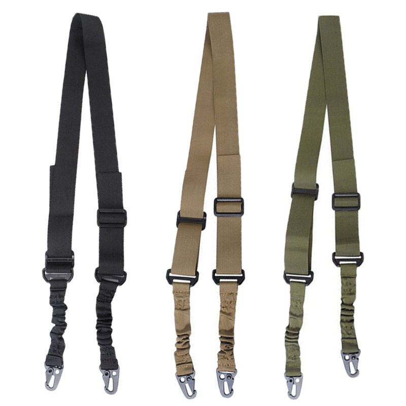 Outdoor Rifle Sling With Metal Buckle Shoulder Strap For Hunting And Tactical Use black