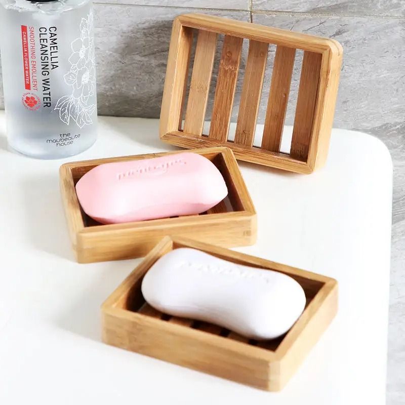 Natural Bamboo Soap Dish And High Performance Drainage Countertop Storage System Natural Bamboo Soap Dish And High Performance Drainage Countertop Storage System