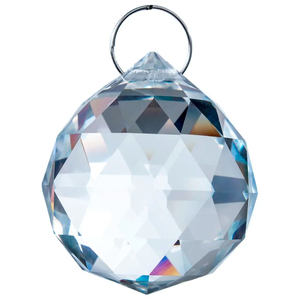 Faceted Crystal Ball Prism Suncatcher Chandelier Pendant clear 40mm