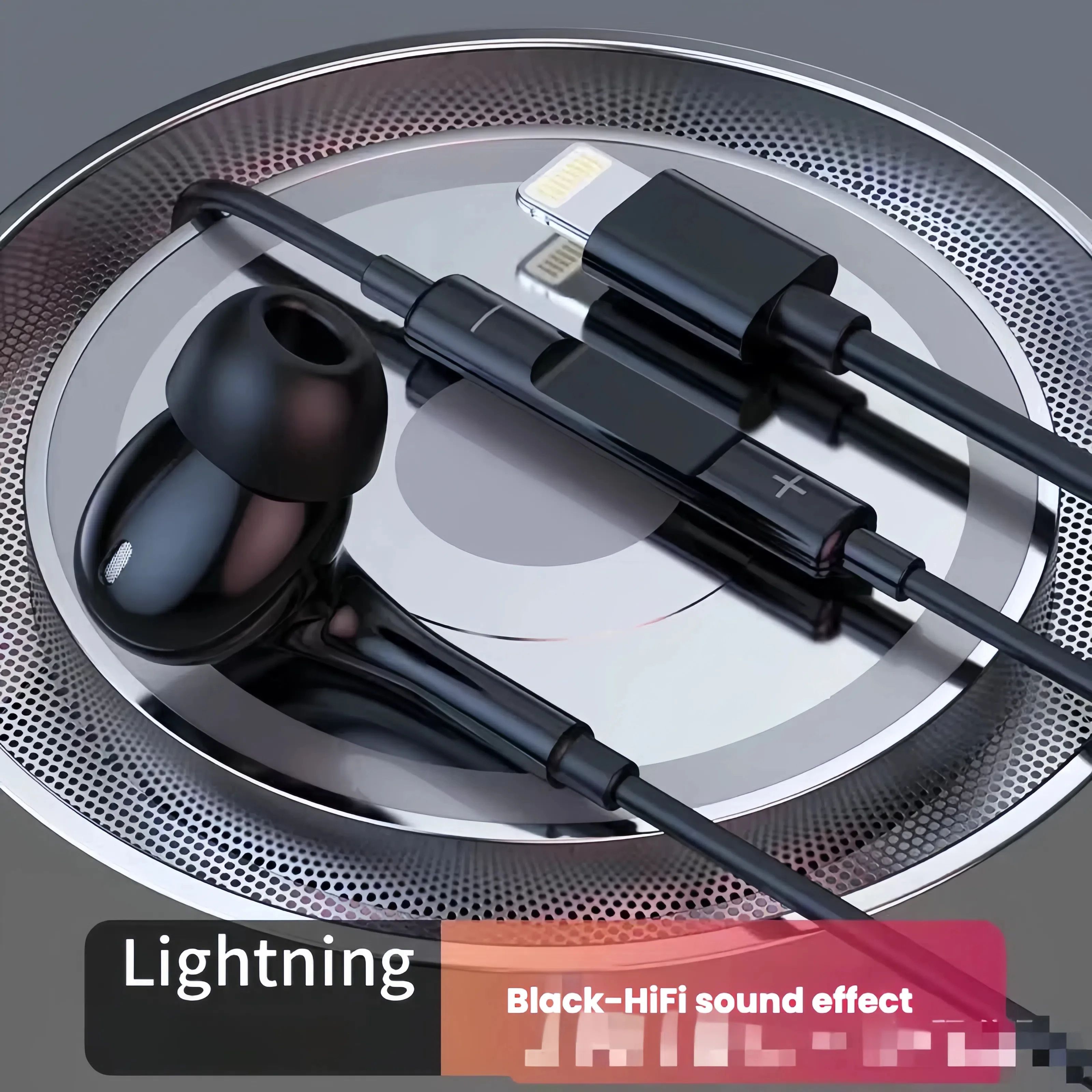 Lightning Wired Earphones HiFi Headphones For IPhone a33 white l