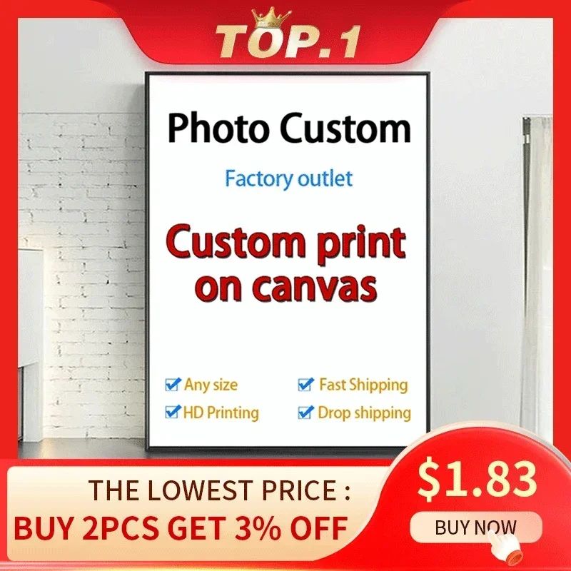 Custom HD Photo Canvas Print Personalized Wall Art Decor 23.62x27.56in canvas Only