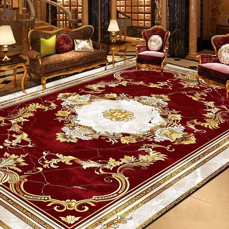 Vintage Luxe Non Slip European Area Rug Soft Washable Decorative Carpet For Living Room & Bedroom fg005 flannel 3 78.7 98.4 In