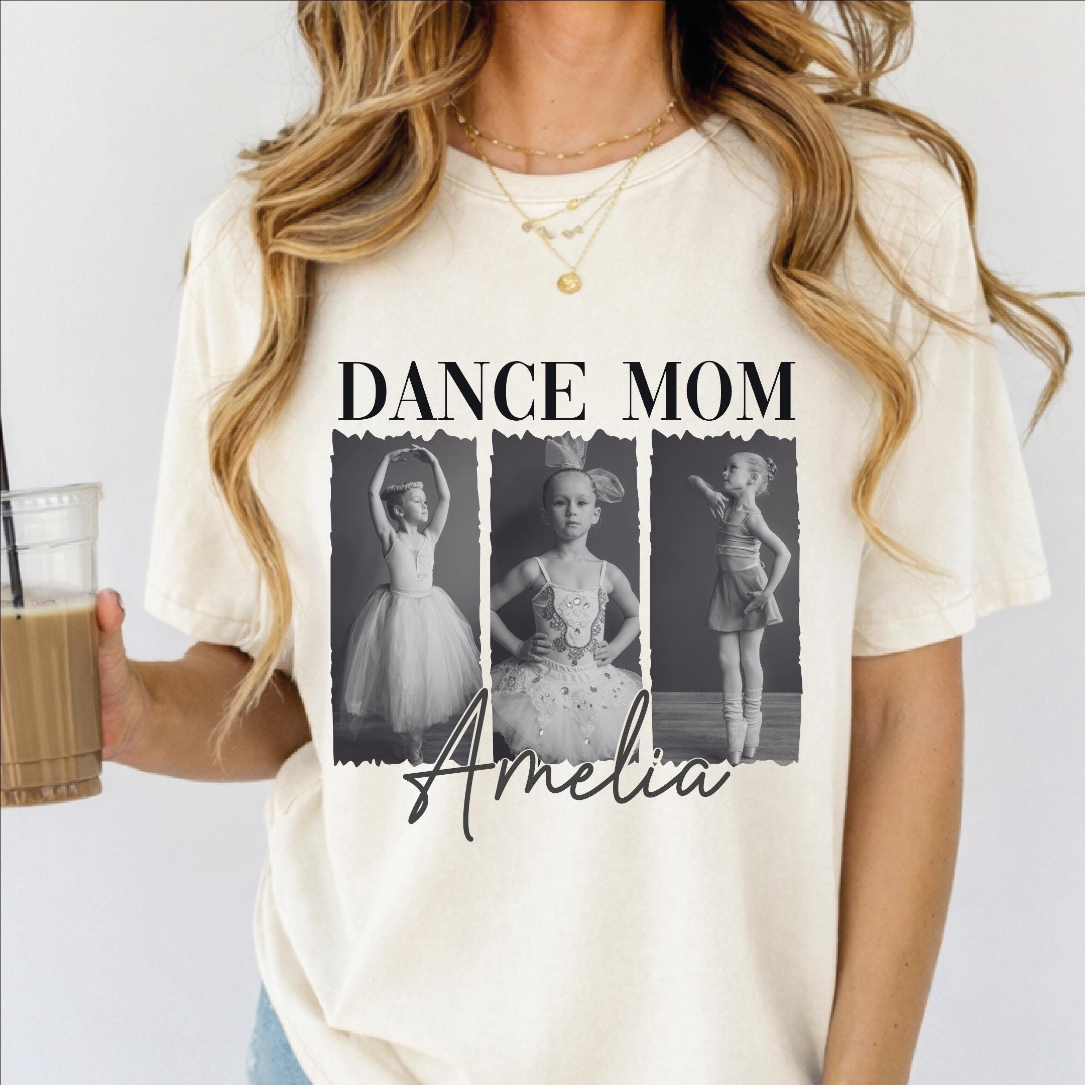 Personalized Dance Mom Photo Shirt, Custom Photos Tee, Gift For Dancer Mama black 3xl sweatshirt