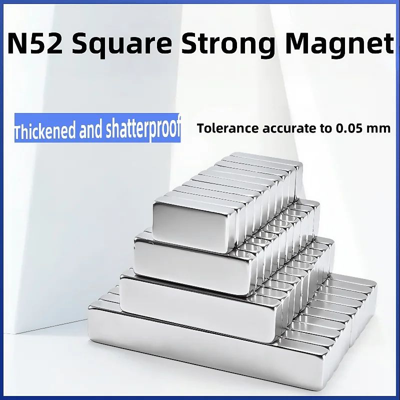 N52 Strong Neodymium Magnet Set Heavy Duty Square Magnets Pack 2