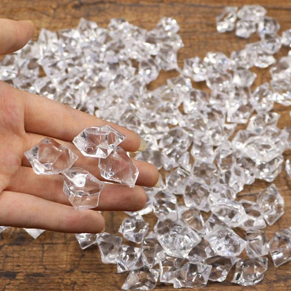 Crystal Clear Acrylic Ice Stones Vase Filler Party Decor mixed 20 Pcs