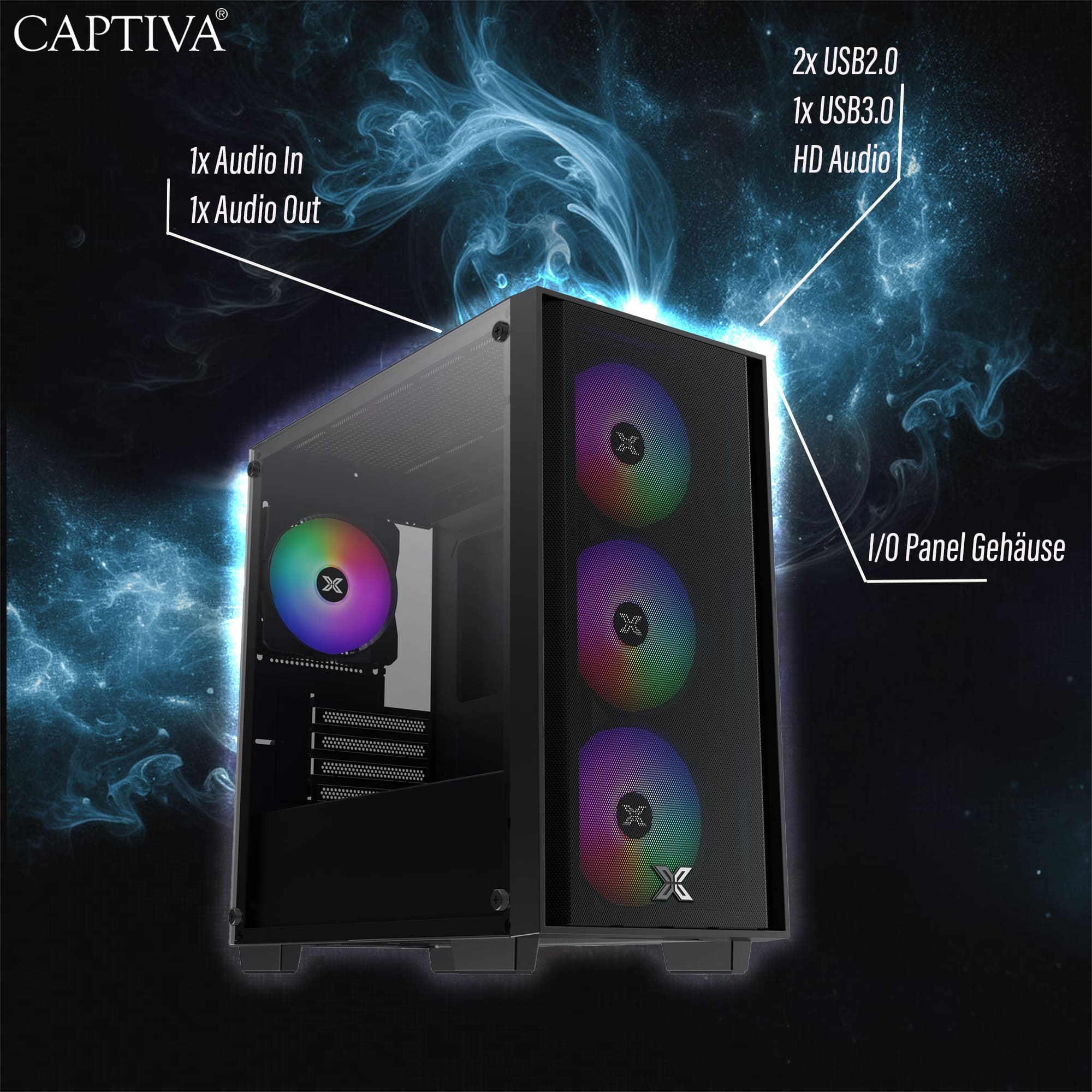 CAPTIVA Gaming-PC "Highend Gaming R10-0054", ohne farbbezeichnung, B:37,5cm H:71cm T:73cm, Desktop-PCs Image