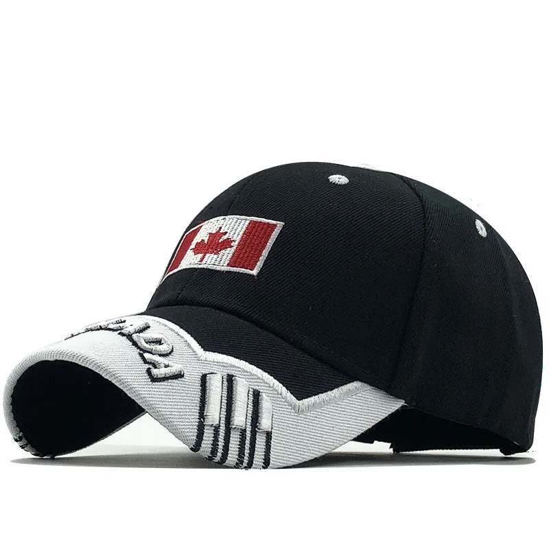 Nuovi colori a contrasto, cappellino da baseball ricamato Canada per uomo e donna, cappello snapback di alta qualità, cappello da papà, cappello da pesca, berretto.