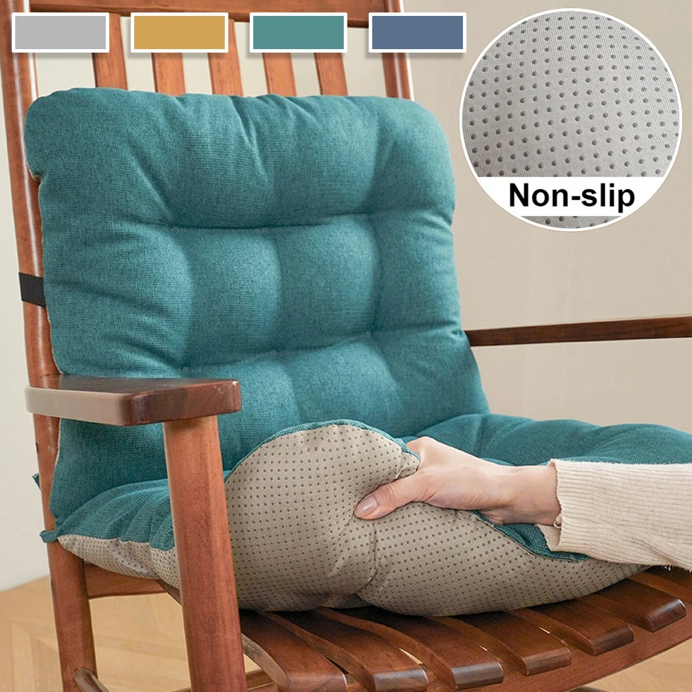 1PC Dickes Schaukelstuhlkissen Outdoor Garten Rutschfestes Stuhlkissen mit hoher Rückenlehne Terrassenstuhlkissen Sitzkissen aus Polyestergewebe