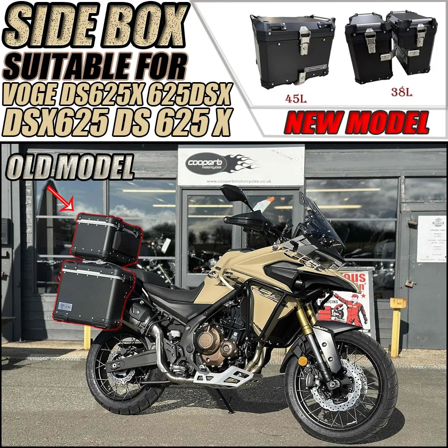 Geeignet für VOGE DS625X 625 DSX DSX 625 Heckkoffer Seitenkoffer Motorrad-Stauraum mit Schloss Reise-Aluminiumlegierung Werkzeugkoffer Image