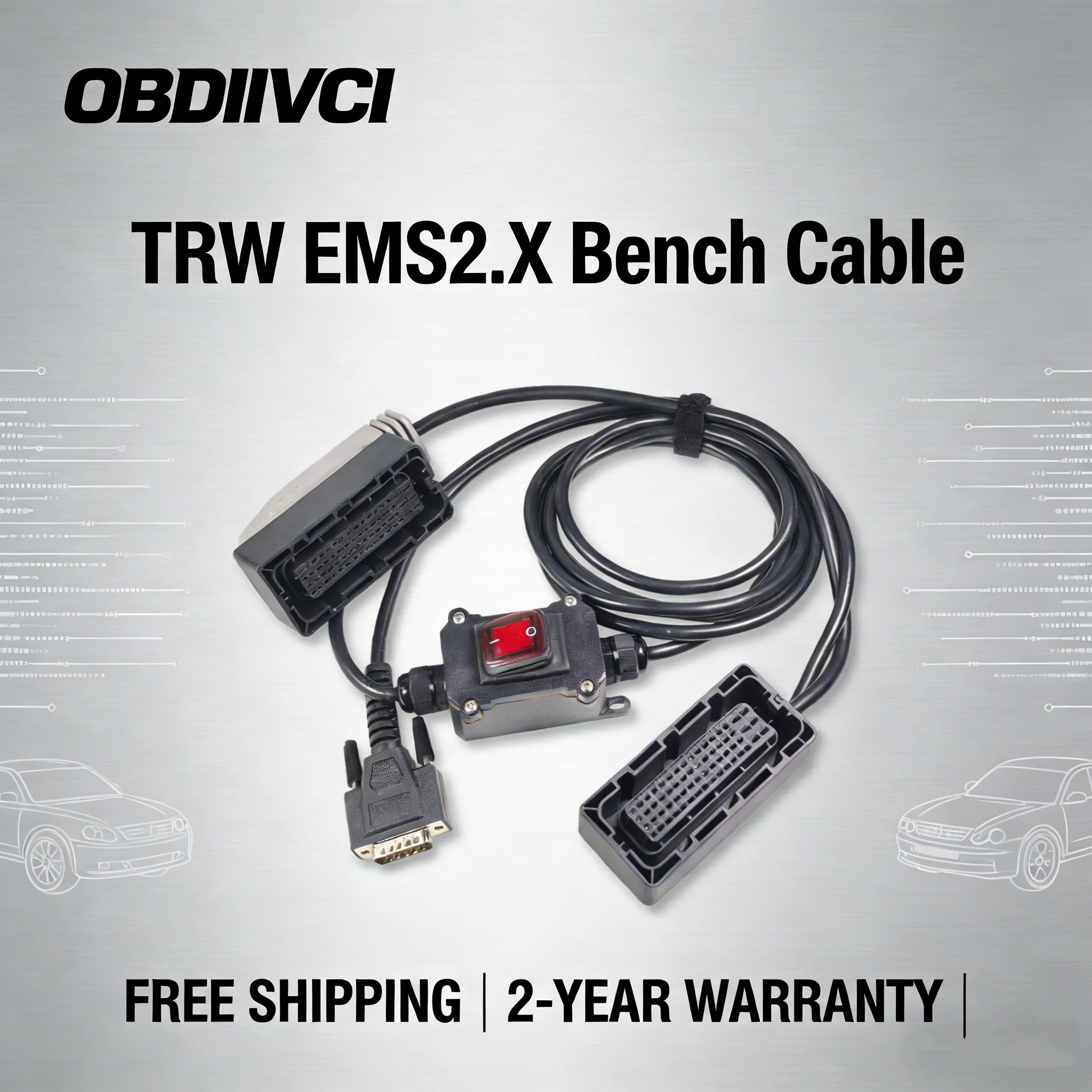 OEM TRW EMS2. X Bench Kabel für KT200 KT200II Unterstützt EMS 2.2, EMS2.3 und EMS 2.4 FOXFLASH und ECU Verbindungskabel Image