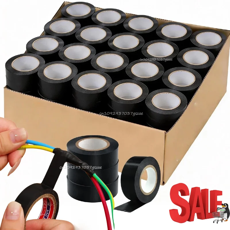 PVC-Elektroisolierband, flammhemmend, wasserdicht, stark klebend, für den Haus-, Garten- und Industriegebrauch, Heimwerken Image