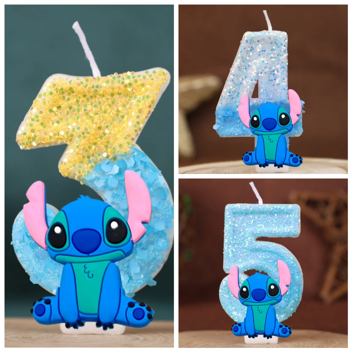 Interstellar Alien Hund Baby Digitale Kerze Nummer 0-9 Kinder Geburtstag Kuchen Dekoration Lieferungen Cartoon Party Zubehör Liefert Image