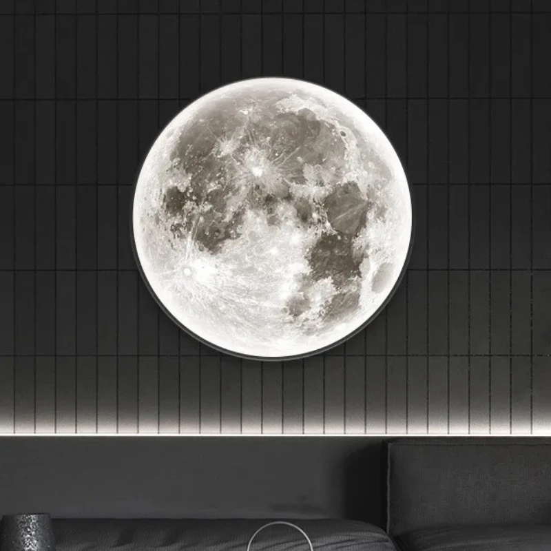 LED Wandleuchte Fernbedienung Dimmen Mond Wandleuchte Moderne Neue Arbeitszimmer Schlafzimmer Korridor Wohnung Villa Beleuchtung Dekoration