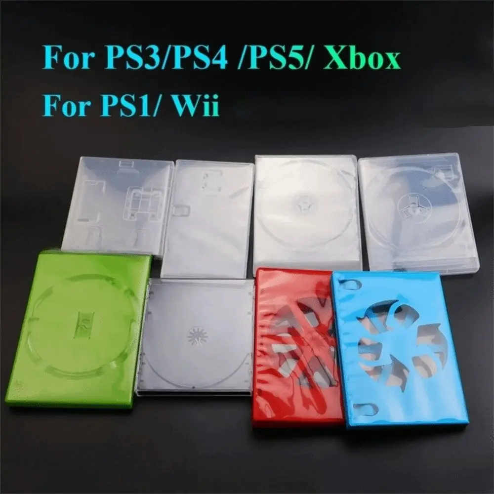 1 Stück Plastik-CD-Spielhülle Schutzdesign Ersatzzubehör Spiel-Disc-Halter für PS1 PS2 PS3 PS4 PS5 Xbox WII