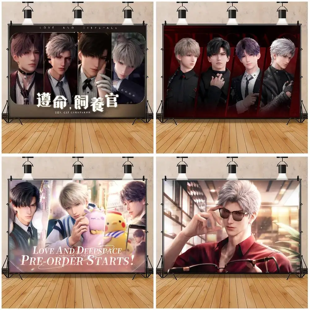 Anime L-Love And D-D-Deep Space Fotografie-Hintergründe für Kindergeburtstagsfeiern, Kinderporträt-Fotohintergründe