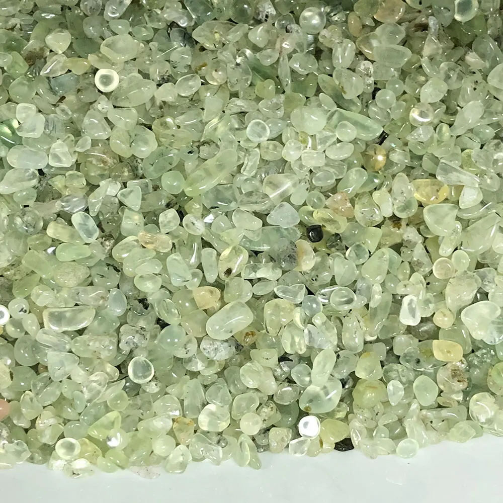 Naturstein Grüne Prehnitkristalle Chips Kies Mineralien Quarzkristallsteine Reiki Edelsteine Chakra Home Decor Spirituell Image