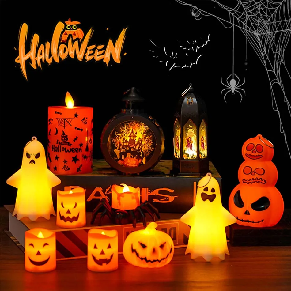 Halloween Led Kürbis Laterne Led Licht Lampe Hause Requisiten Bar Halloween Decor Led Laterne Szene Layout Hause Dekoration