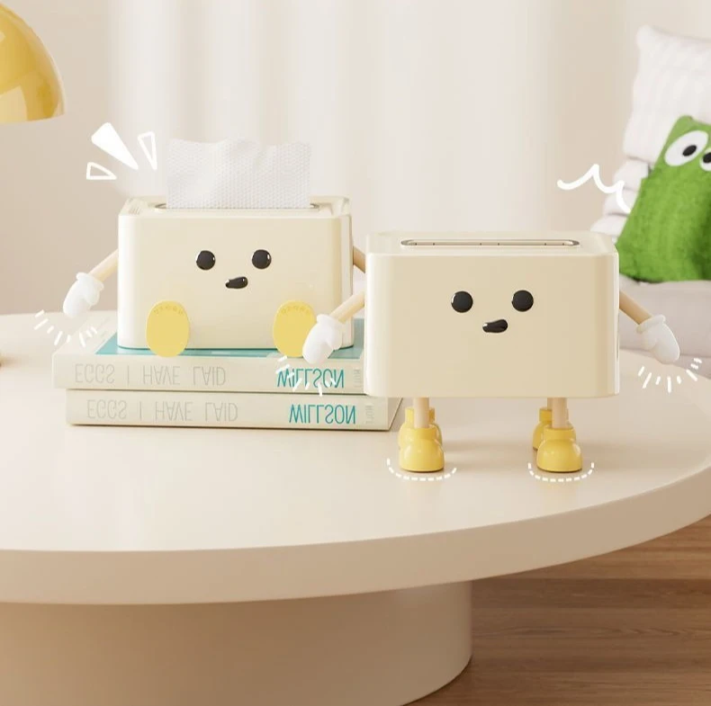 Taschentuchbox, Wohnzimmer, hoher ästhetischer Wert, niedlich und kreativ. Papierbox mit eingebauter Feder Image