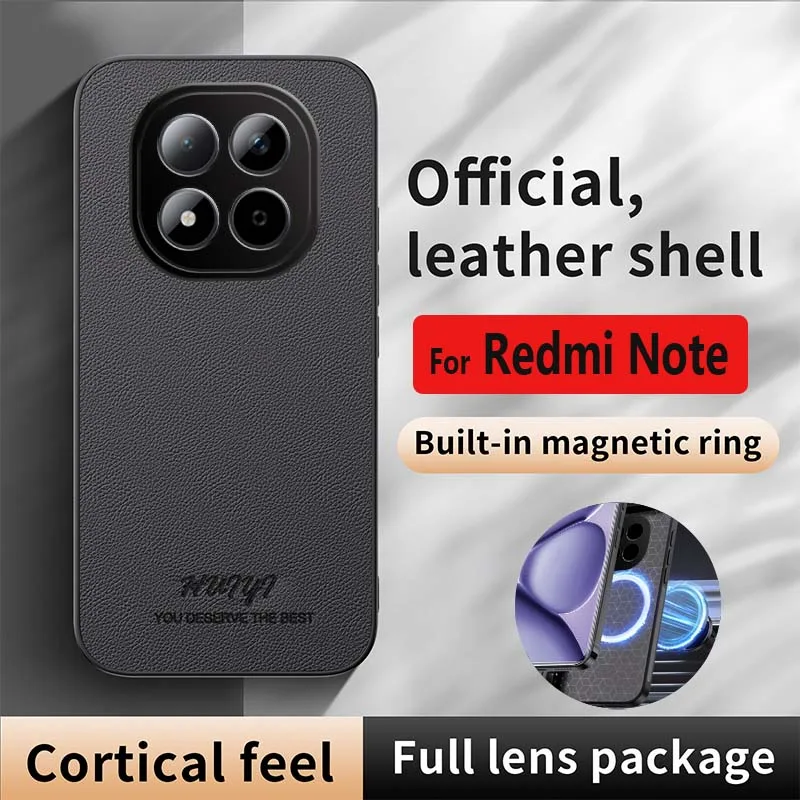 Luxuriöse Business-Lederhülle für Redmi Note 15 14 13 12 11 10 9 Pro + 14S 12S 11S 10S 9S 14C 13C A7 Pro Handyhülle Image