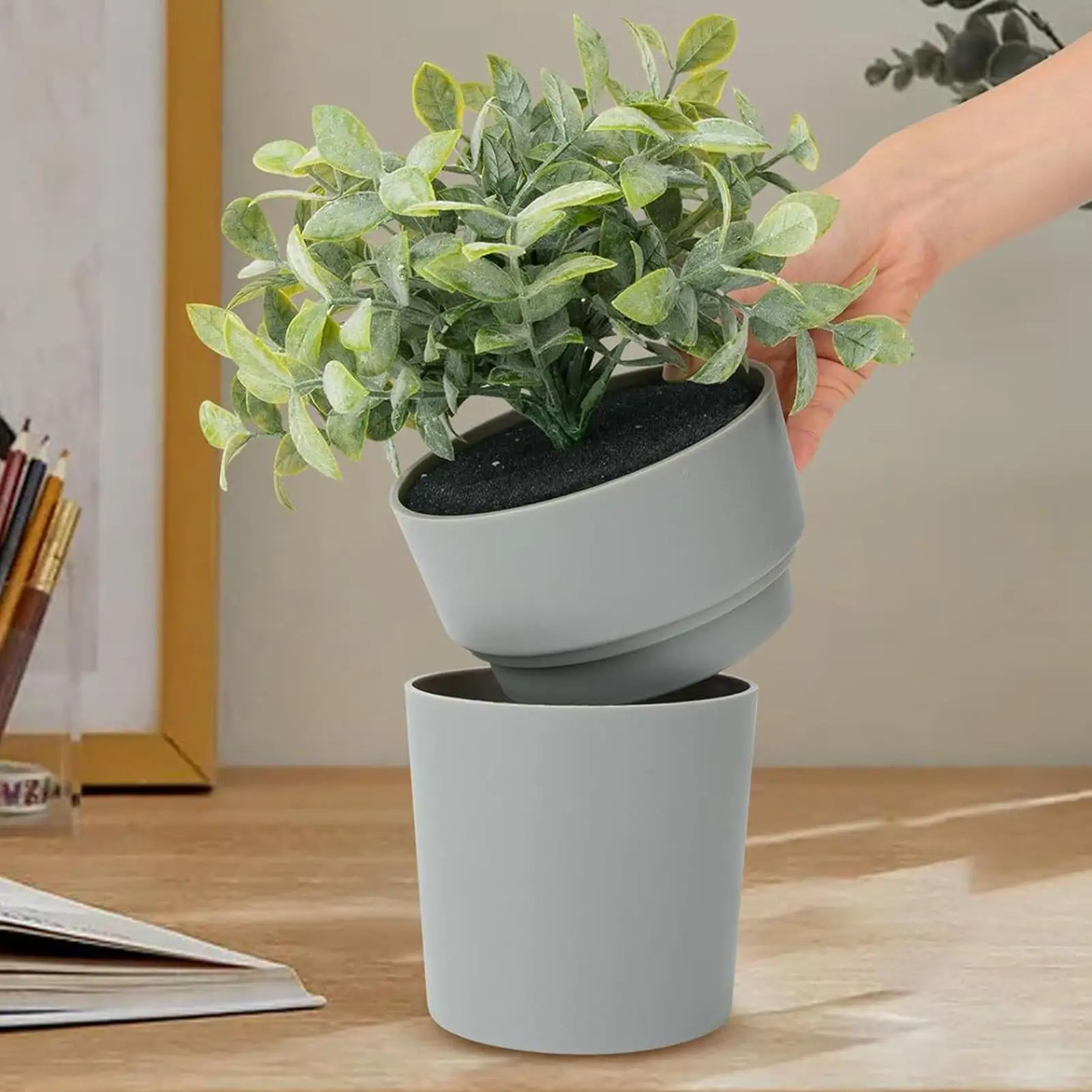 Blumentopf-Tresor: Realistischer Geld- und Wertsachen-Speicher – Blumentopf-Behälter für Geld, Schlüssel, Uhren – Ideal für Garten, Reisen, Wohnheim, Hof