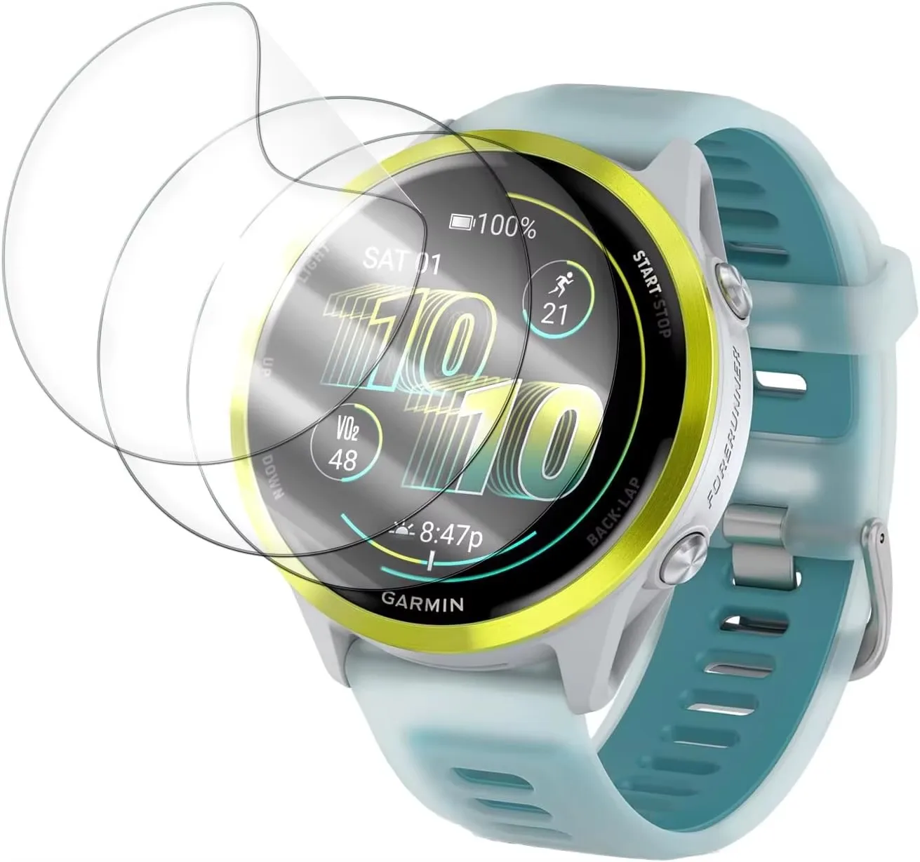 3 Stück Hydrogel-Displayschutzfolie für Garmin Forerunner 55 165 255S 265 570 42 mm 47 mm Forerunner 970 Image