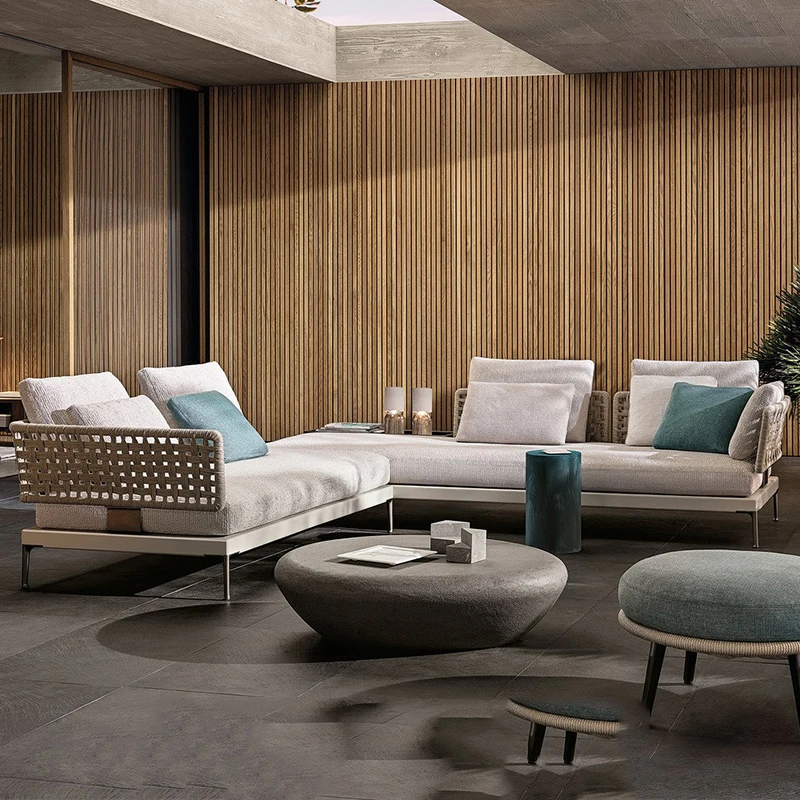 Ensembles de meubles de jardin nordiques en bois, ensembles de meubles de jardin en tissu de plage, ensemble de salon pour enfants, meubles de Patio de jardin, ensemble d'extérieur