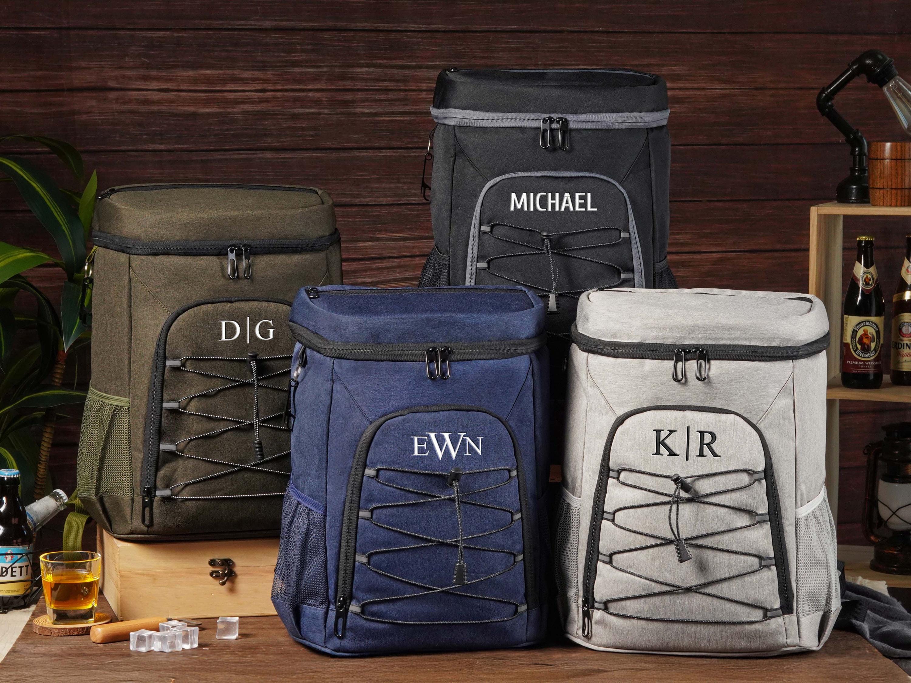 Zaino termico personalizzato per testimoni dello sposo, zaino termico personalizzato per il pranzo, borsa termica per birra ricamata, zaino da picnic