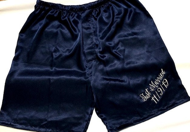 S4-Men pantaloncini in raso di seta Pantaloni da pigiama in raso di seta da uomo Pantaloni da salotto Pantaloni da notte da uomo Intimo da notte Boxer