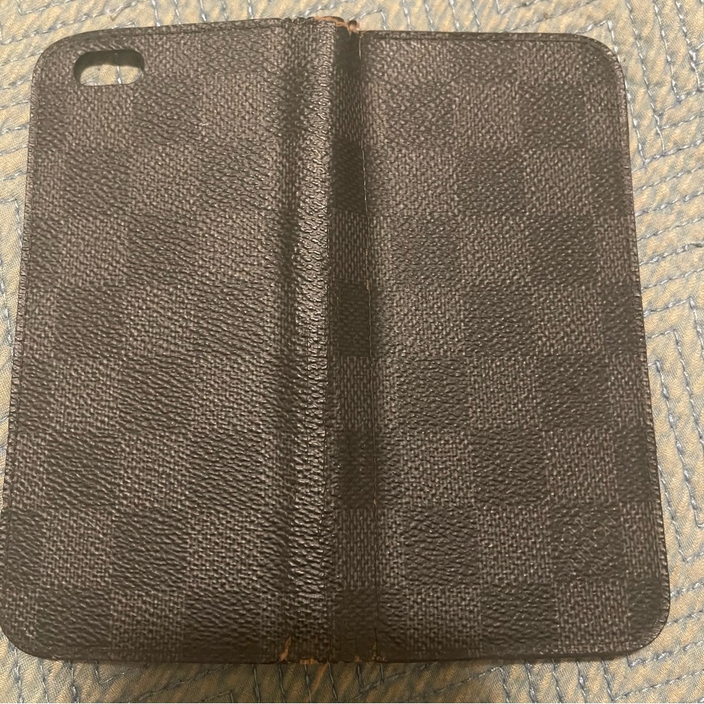 Louis Vuitton Cell Phones & Accessories | Authentic Lv Damier Graphite Old I-Phone Case Great For Up-Cycling | Color: Black/Gray | Size: Os