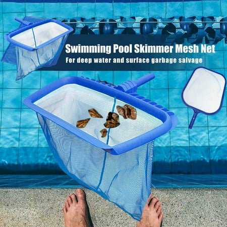 Adult Women Men Swimming Pool Leaf Skimmer Net Mesh Frame Net for Pool Spa Cleaning Heavy Duty Debris Skimmer for Swimming Pool