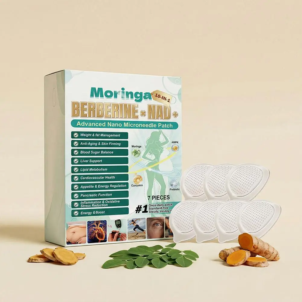 10in1 Moringa Berberine NAD+ Fortschrittliches Nano-Mikronadel-Pflaster 1/3/5/10 Stück Gewichtsmanagement Unterstützung der Stoffwechselgesundheit Image