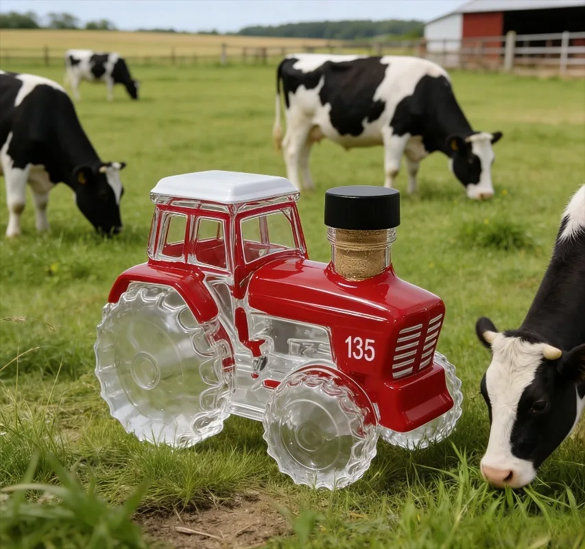 350ml Sammlerstück 135 Modell Traktor Whisky-Dekanter, Glasflasche im Farm-Stil für Landwirte & Männerhöhlen-Dekoration Image