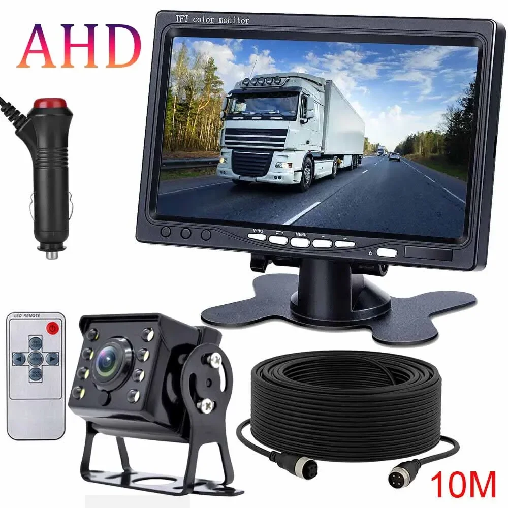 7in ahd LKW Rückfahr kamera wasserdicht 1080p Auto Rückansicht Rückfahr kamera ahd Nachtsicht für Auto Bus Van 12/24V Image
