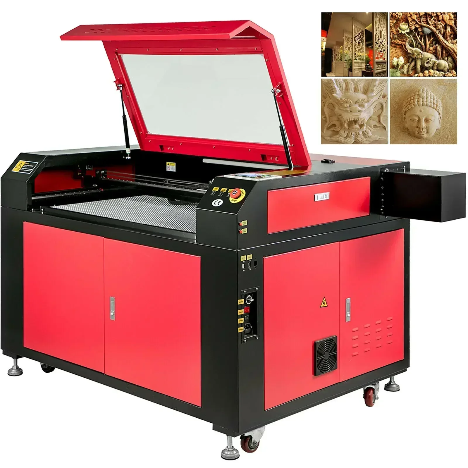 VEVOR CO2 9060 100W USB-Lasergravurmaschine mit Ruida-Steuerung zum Gravieren und Schneiden von Holz, Acryl, Kunstwerken und Handwerk Image