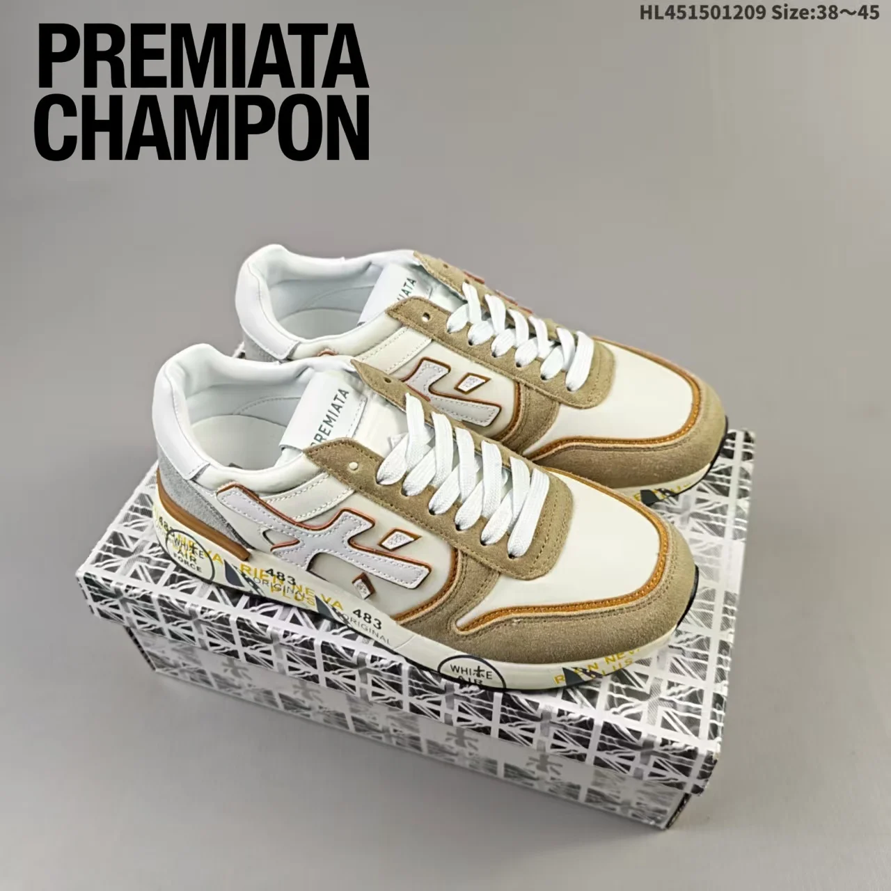 Sneaker aus Leder und Denim, Micrand Freizeitschuhe, Designer-Luxus-Herrenschuhe, Steven Trainingsschuhe mit Elastik