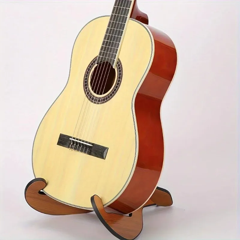 Faltbarer Gitarren- und Geigenständer, hölzerner Ukulele- und Geigenständer, Instrumentenstütz-Zubehör. Image