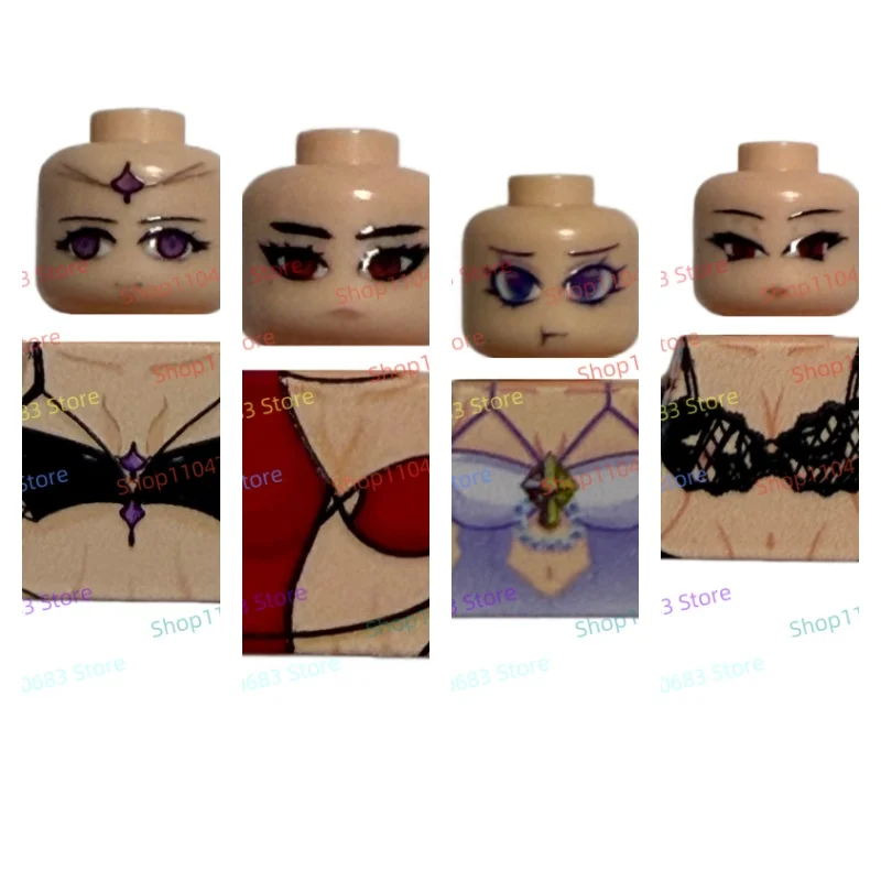 MOC Bausteine Minifigur Sexy Badeanzug-Mädchen Montagemodell Anime Cartoon Figur Dekoration Spielzeug Urlaubsgeschenk Sammlung Image