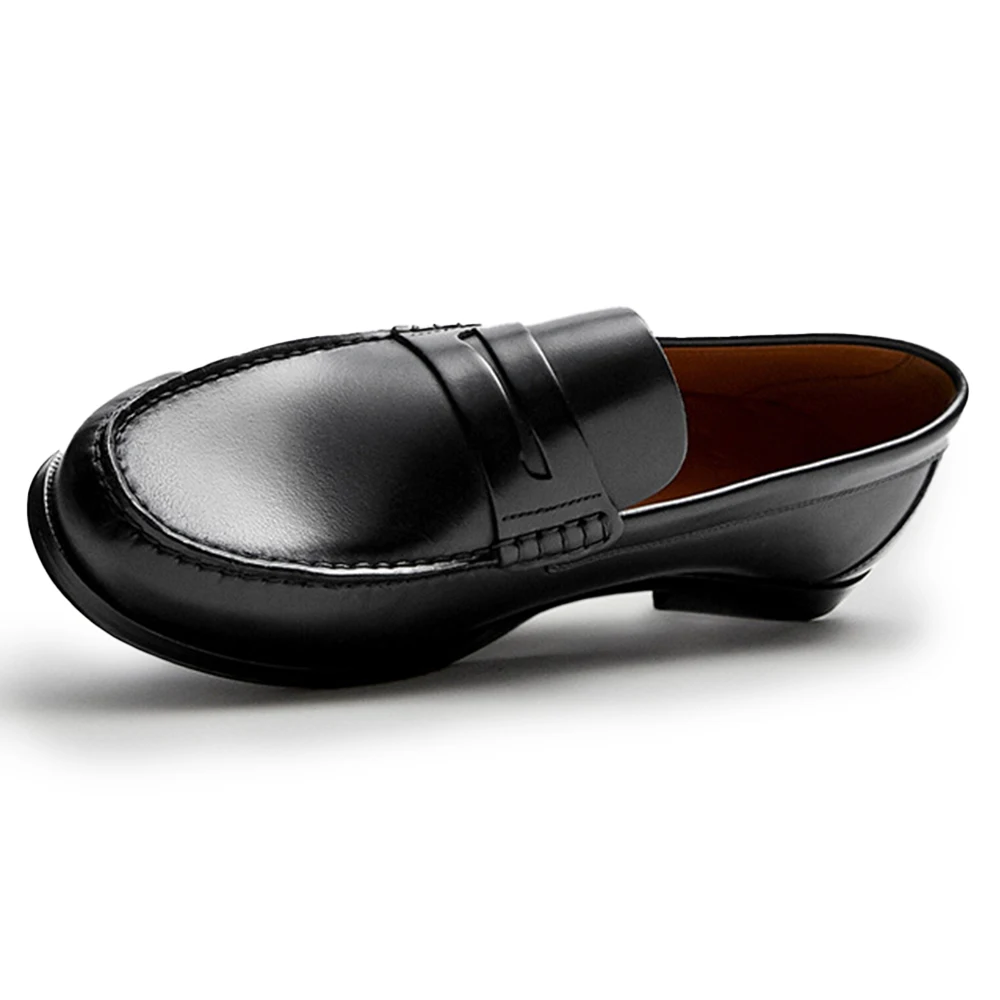 Herren Kalbsleder-Loafer Atmungsaktive Slip-On Freizeitschuhe Mokassins aus Rindsleder Bequeme Modische Schuhe für den Alltag