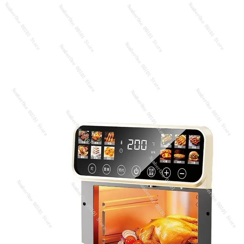 3-in-1-Heißluftfritteuse, Ofen, Mikrowelle, Multifunktionskocher, Backen, Braten, Frittieren, elektrisches Küchengerät, große Kapazität, intelligent Image
