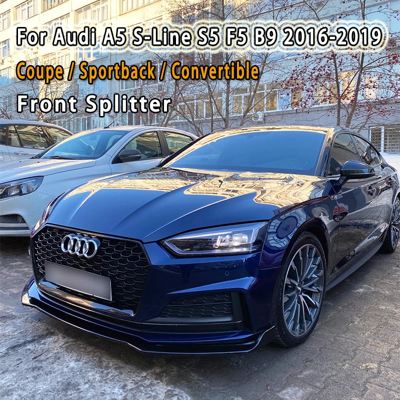 Für Audi A5 S-Line S5 F5 B9 2-Türer 4-Türer Coupé / Sportback / Cabrio 2016-2019 Auto Frontstoßstange Lippe Spoiler Splitter Image